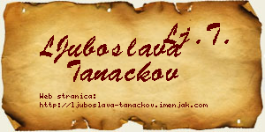 LJuboslava Tanackov vizit kartica